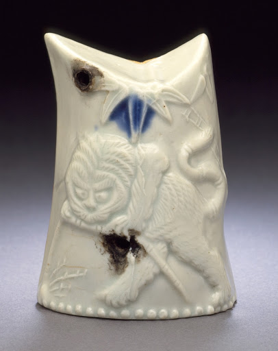 Water Dropper (suiteki) in the Form of Bamboo with a Raised Tiger - Unknown
