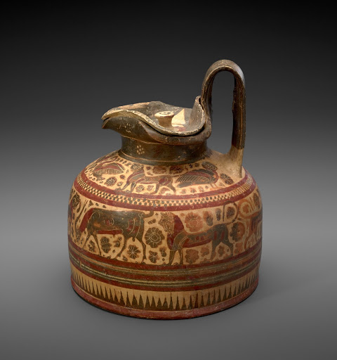 Oinochoe with Animals and Lid - Attributed to the Dodwell Painter