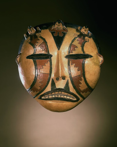 Mask with Modeled, Incized and Painted Decoration - Unknown