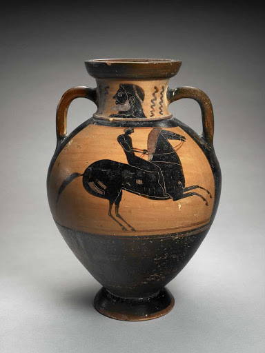 Neck Amphora with Two Horsemen - In the style of Lydos, Greek