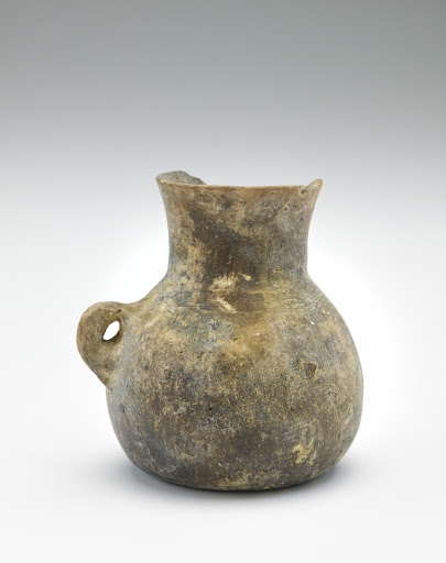 Jar with one handle, when excavated found containing 14 cowrie shells