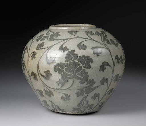 JAR, Celadon with iron-painted baoxianghua scroll design - unknown