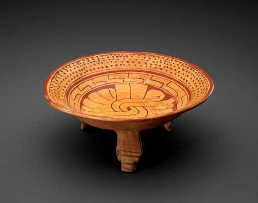 Tripod Bowl with the Glyph for Ollin - Mixtec