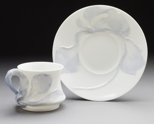 Mocha Cup and Saucer from the 'Iris' Service - R?rstrand Porcelain Factory, Alf Wallander