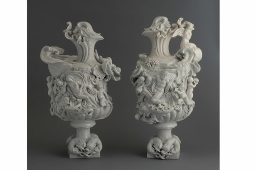 Vases with The Triumph of Galatea and The Triumph of Neptune - Manifattura Ginori