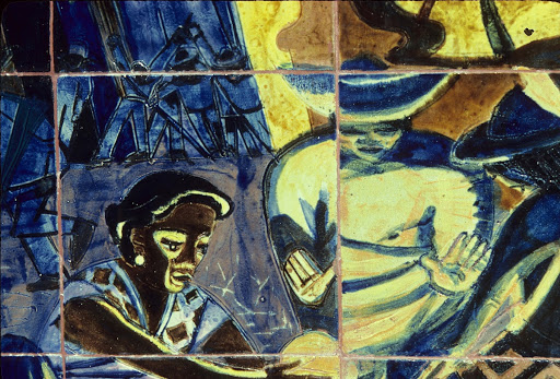 El Grito (The Cry) – detail right panel - Eduardo Carrillo