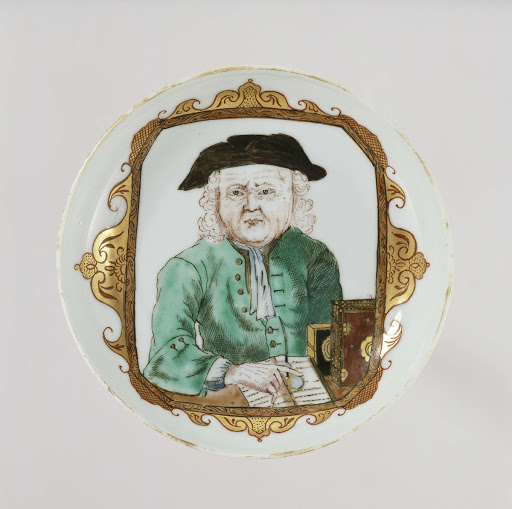 Saucer with a portrait of Daniel Raap - Anonymous