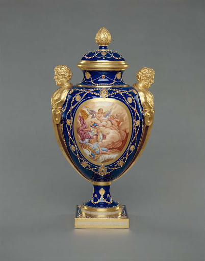 Central Vase (Minerva Protects Telemachus and preserves him from Cupid's darts) - Shape designed by Jacques-Fran?ois Deparis (French, active 1746 - 1797)