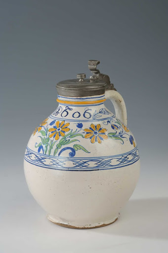 Jug with pewter lid (haban ware) - Unknown