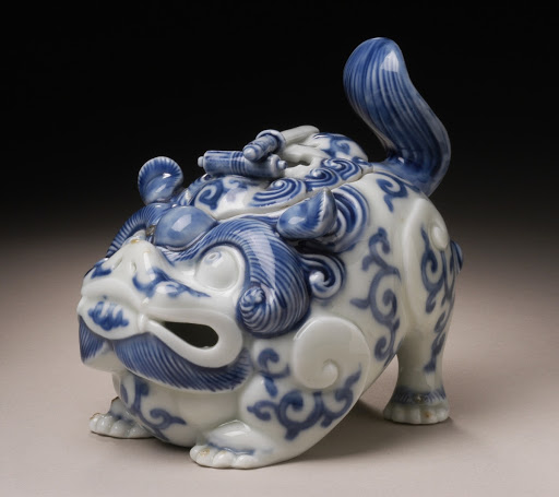 Censer in the Form of a Chinese Lion with Scroll and Sword Finial - Unknown