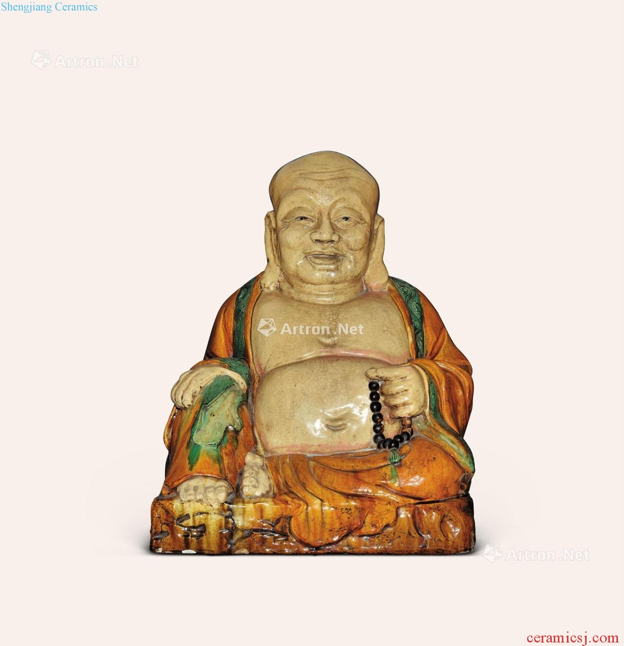 In the Ming dynasty Three-color maitreya