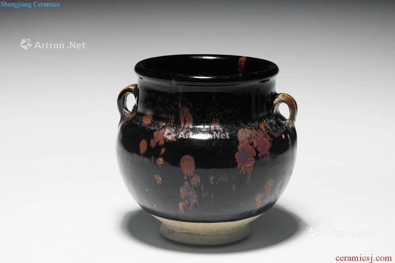 In the 13th century cizhou iron rust stain double tank