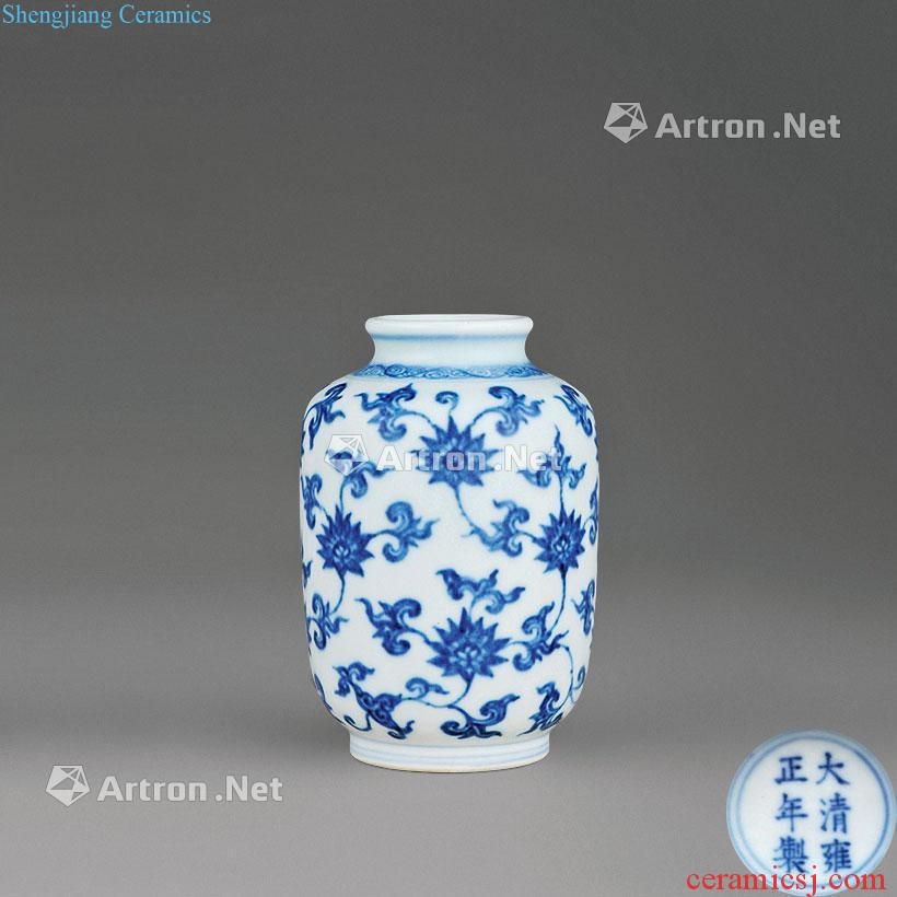 Qing yongzheng Blue and white flower pot