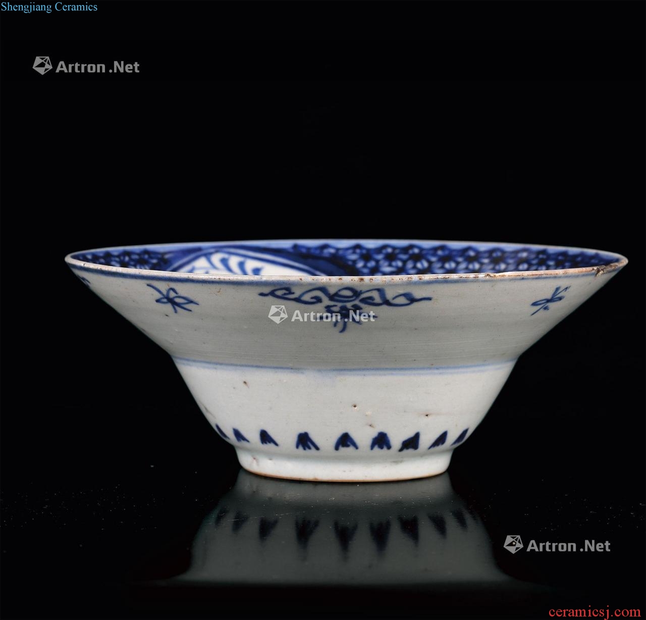 Ming xuande Ming xuande blue and white flower flower YaKuan lines or bowl