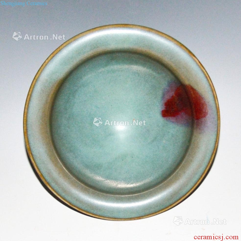 The southern song dynasty The blue glaze masterpieces purple mouth tray