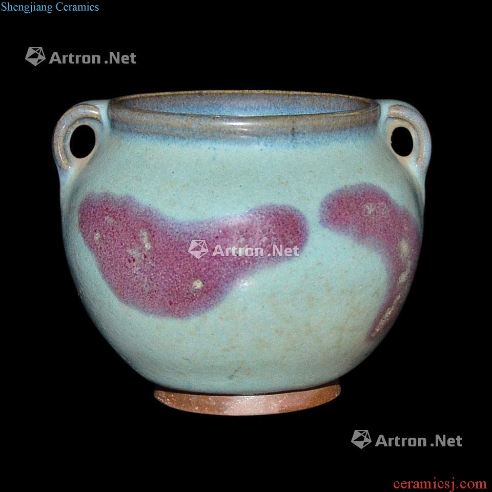 The southern song dynasty the azure glaze purple ears cans