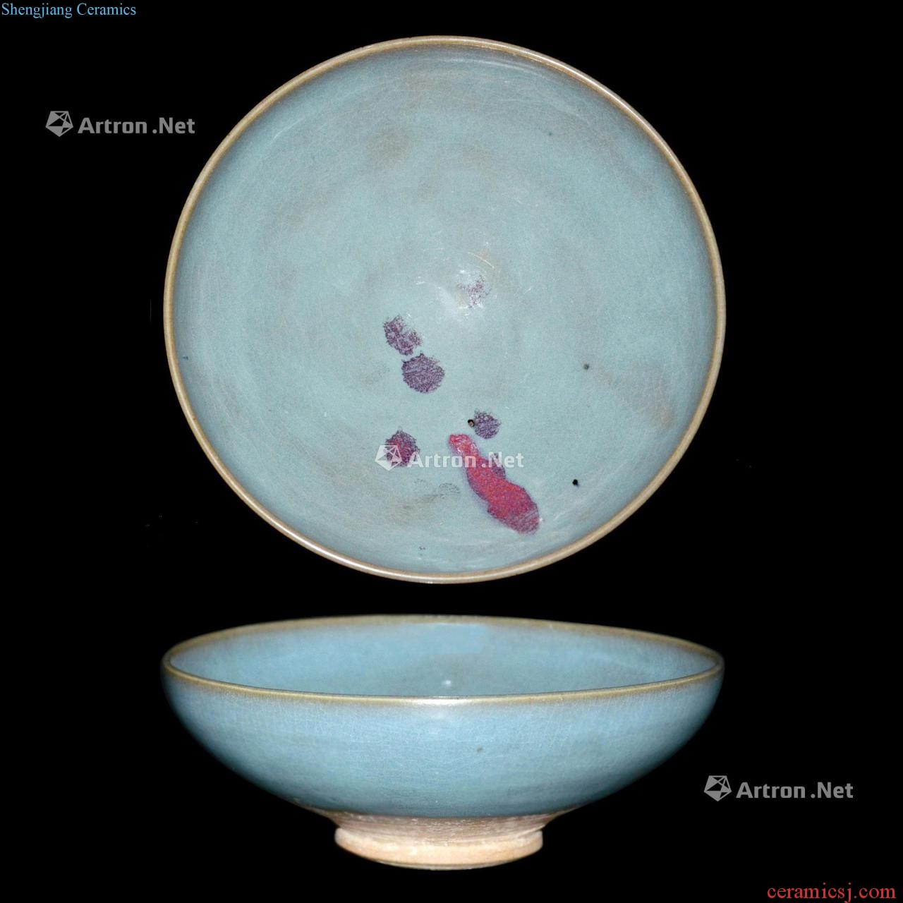 The song dynasty The azure glaze masterpieces purple plate