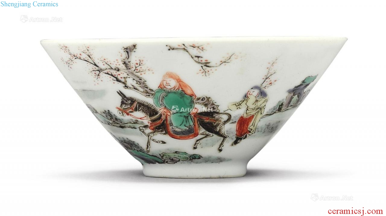 The qing emperor kangxi colorful figure dai li mei type cup