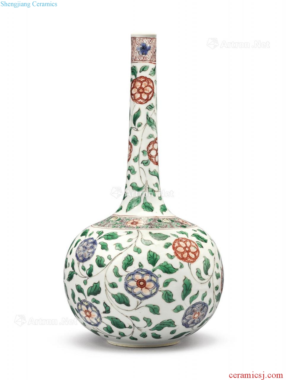 The qing emperor kangxi Colorful branch group pattern the flask