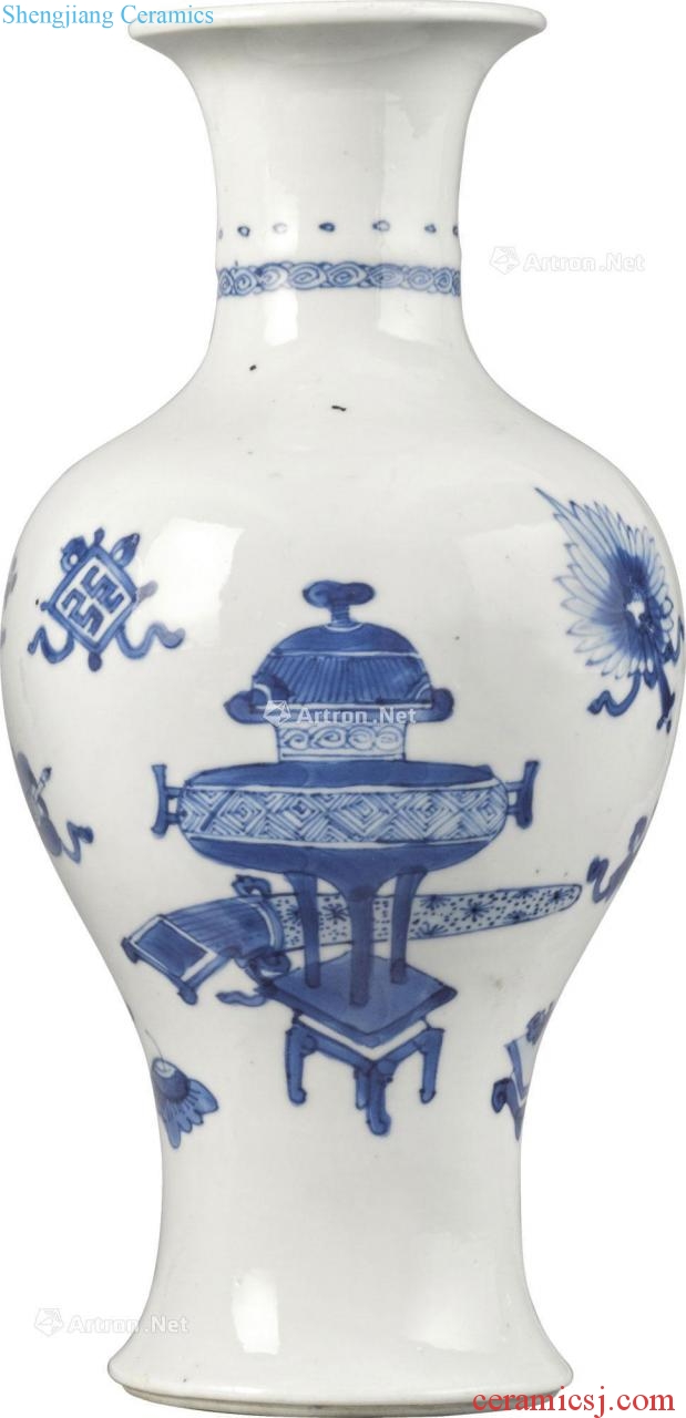The qing emperor kangxi Blue and white antique bottles