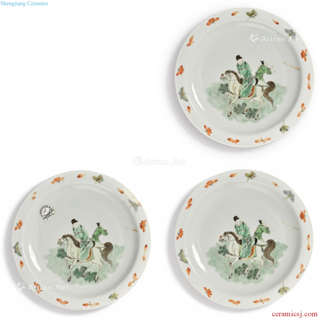 Stories of the qing emperor kangxi colorful figure plate (3)