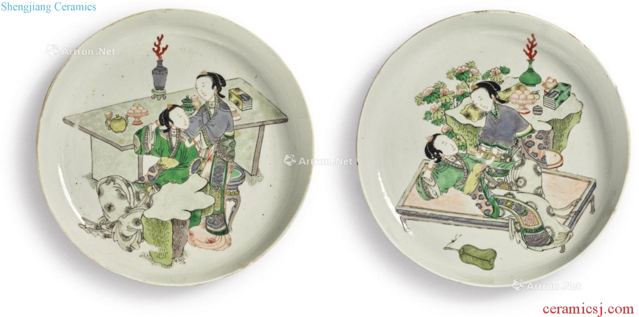 The qing emperor kangxi Colorful had plate (a)