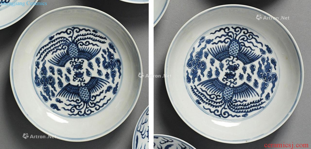 dajing Blue and white YunFeng tray (a)
