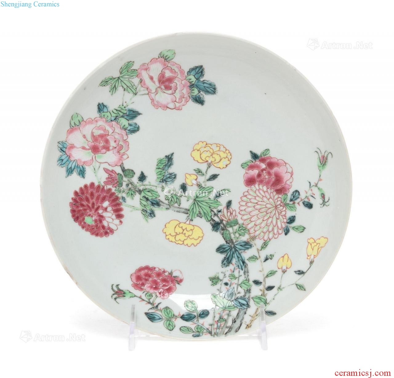 In the 18th century pastel flowers tray