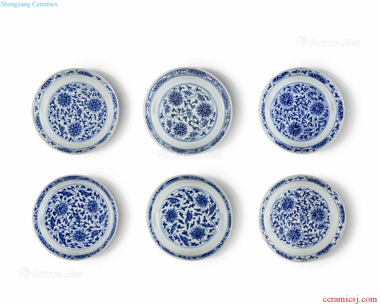 qing Blue and white tie up lotus flower tray (6)