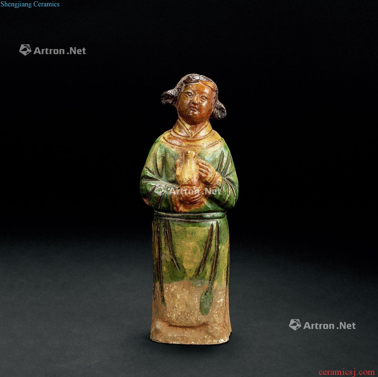 Song Dynasty SANCAI GLAZED - A MAIDEN FIGURE