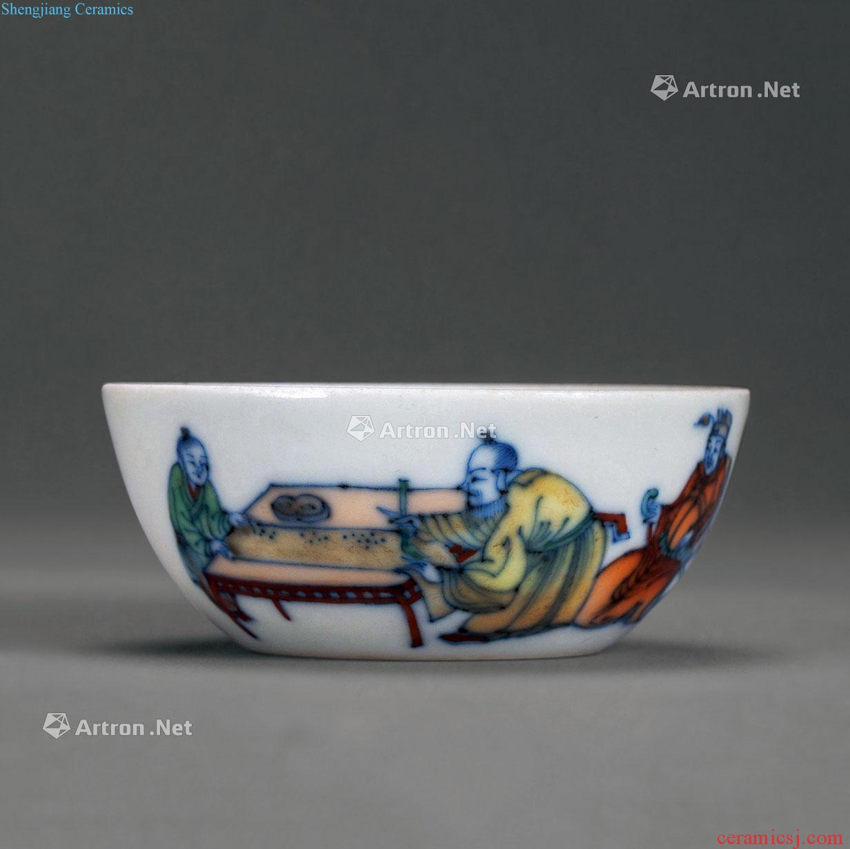 The Qing Dynasty A BLUE FAMILLE ROSE BOWL