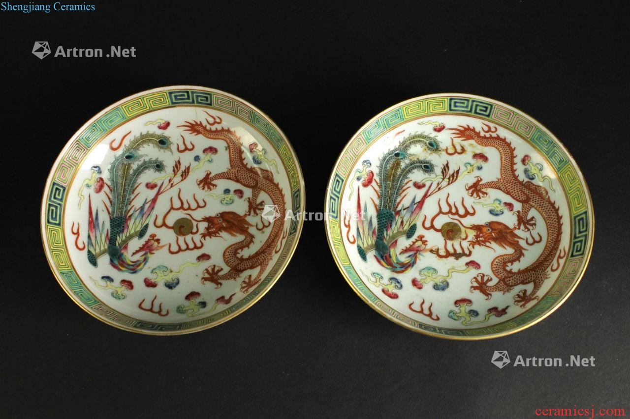 Qing xuantong enamel paint in extremely good fortune tray (a)