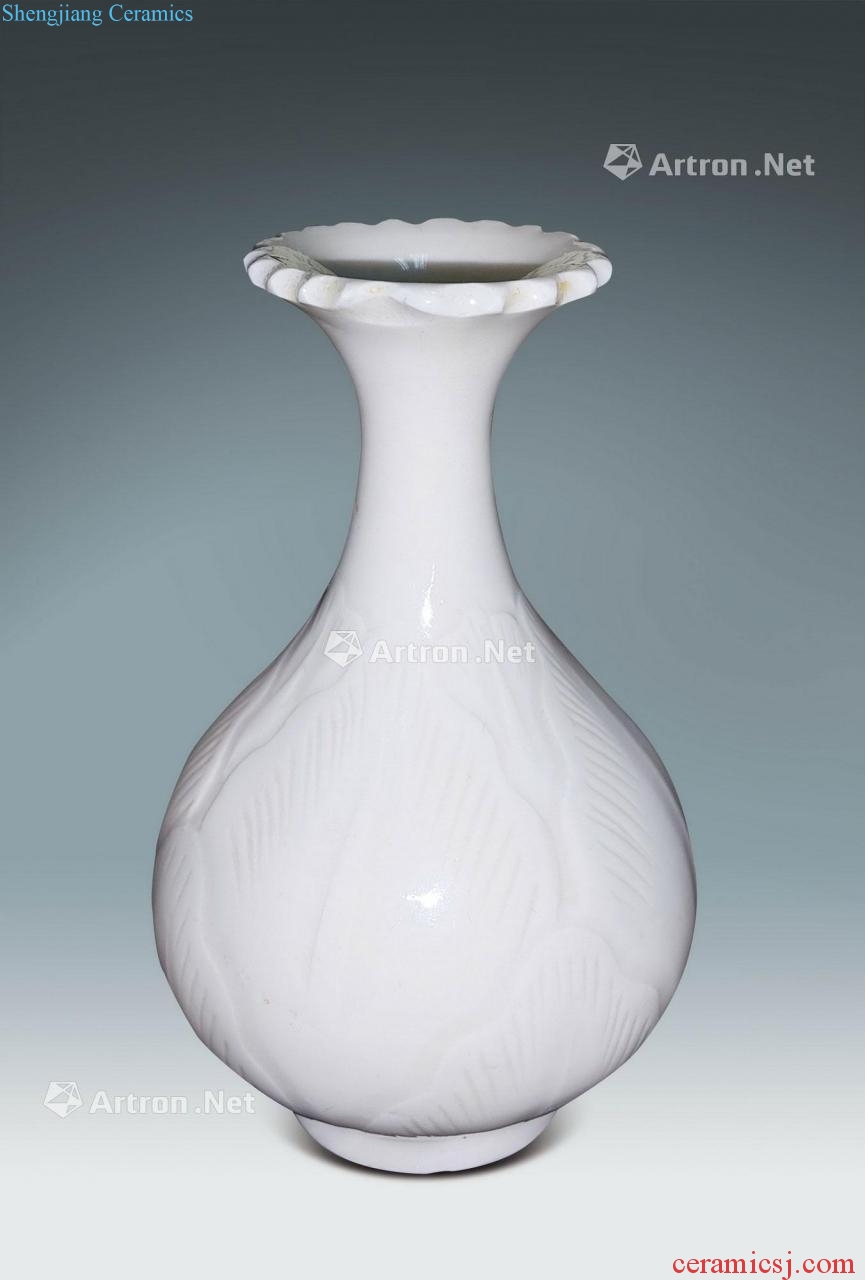 Ming White glazed flowers with bottle
