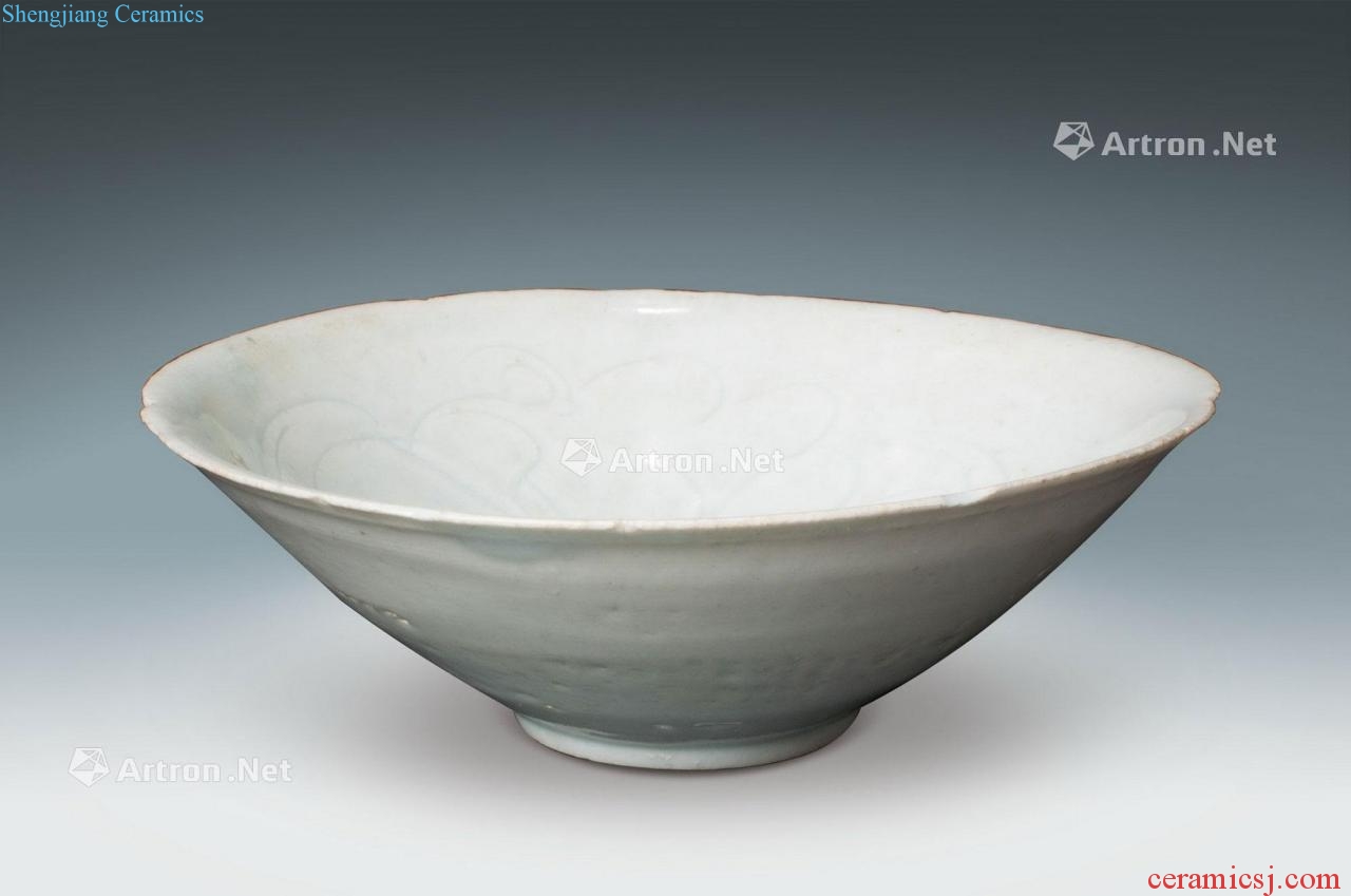 Song shadow blue glaze hand-cut bowl