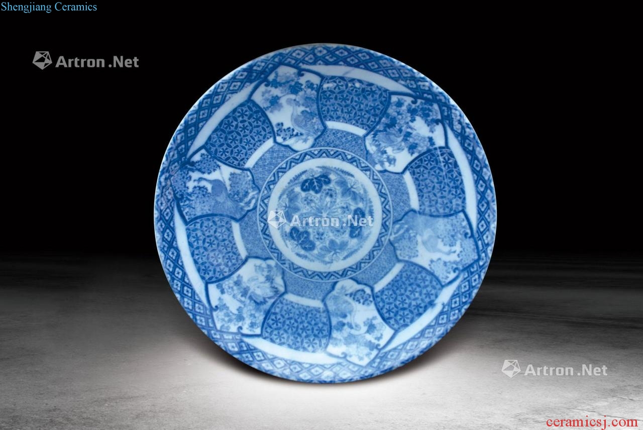 Qing dynasty blue and white flower grain market