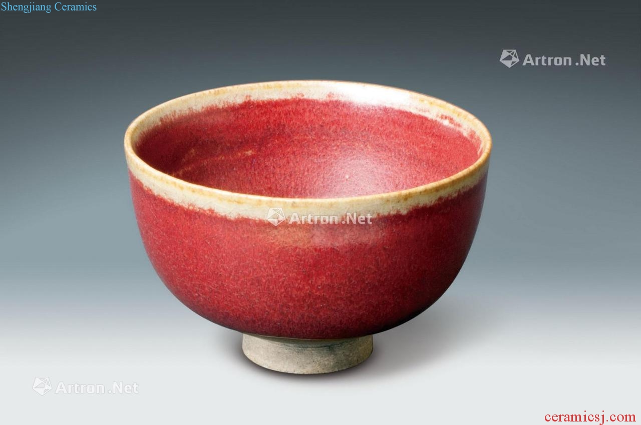 Ming Pigeons red jun glaze bowls