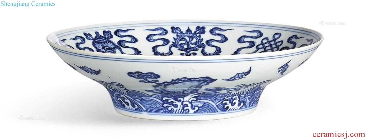 Qing qianlong Eight auspicious count 盌 blue and white