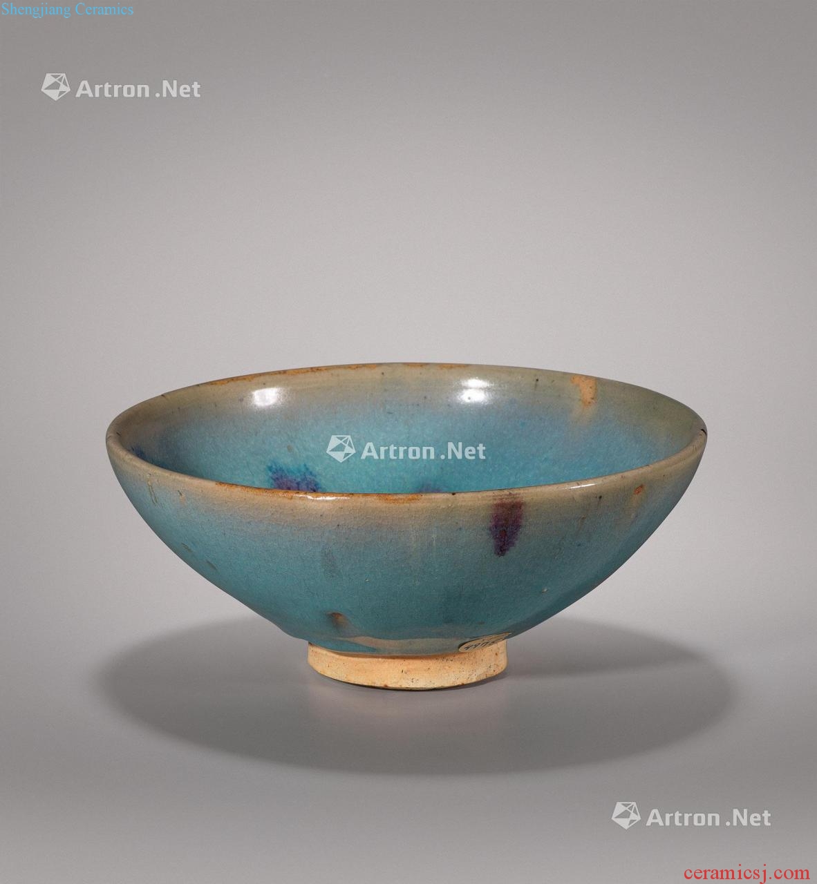 Gold/yuan The azure glaze masterpieces purple bowl