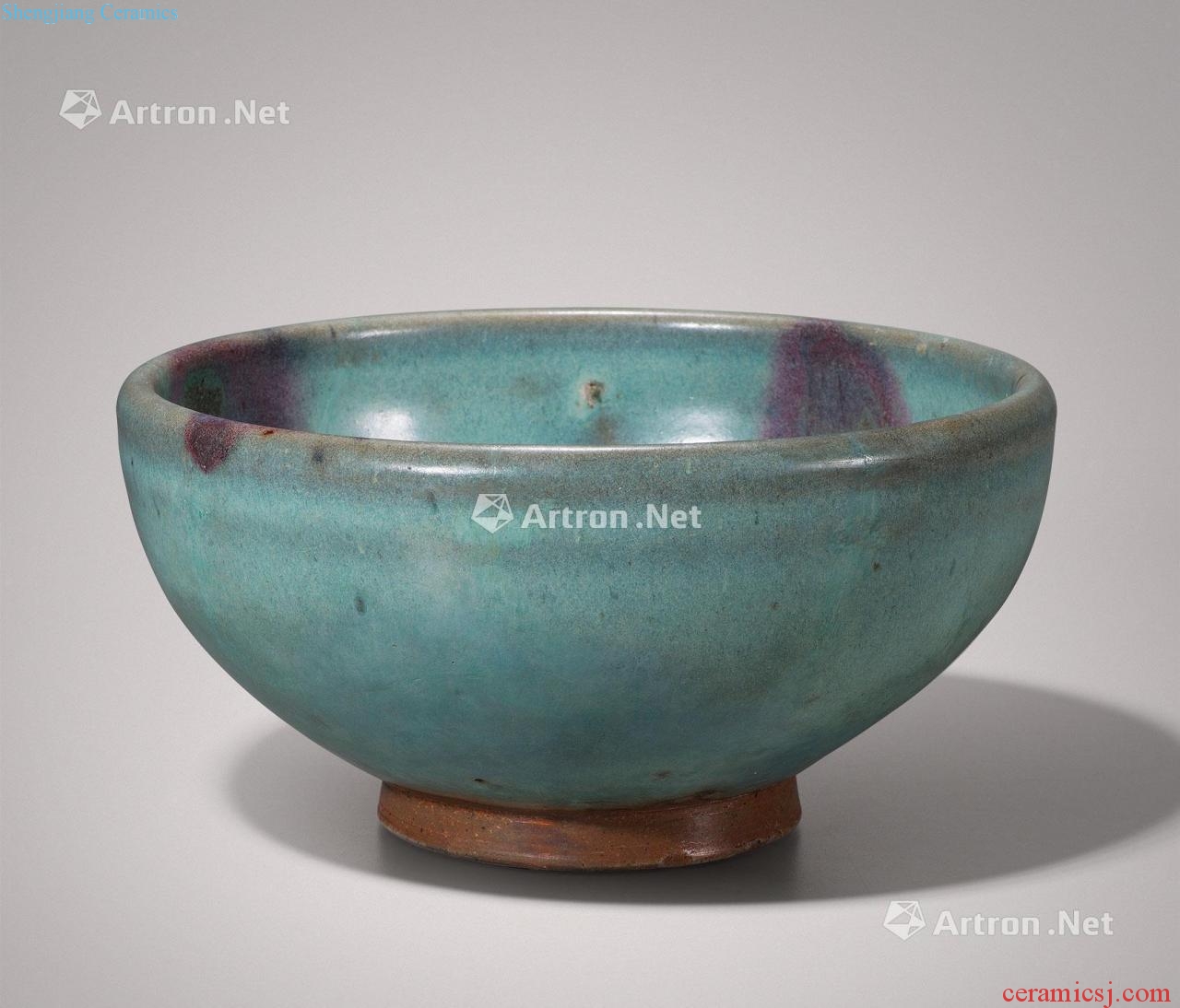 Gold/yuan The azure glaze masterpieces purple large bowl