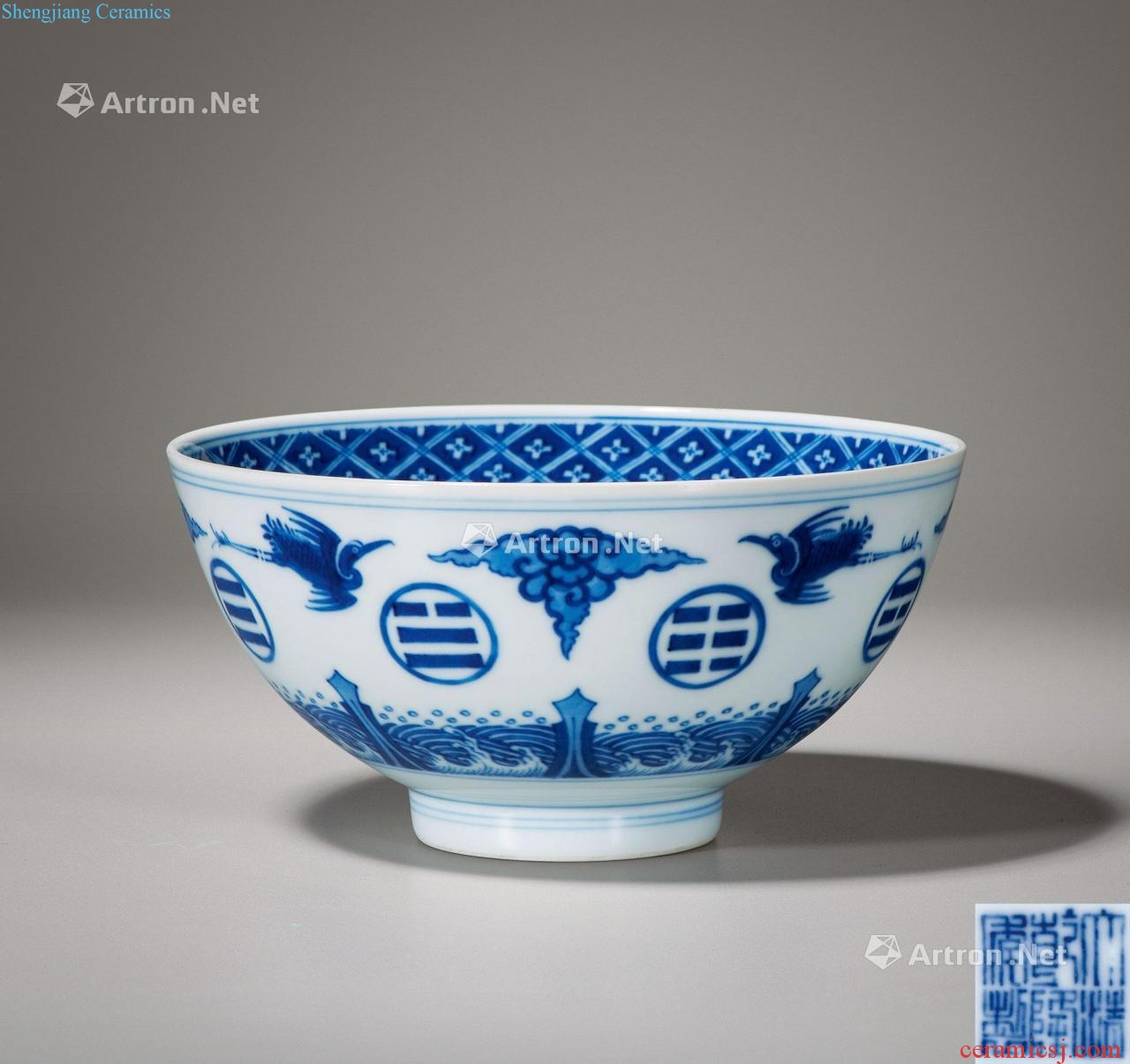 Qing qianlong Blue and white gossip James t. c. na was published green-splashed bowls