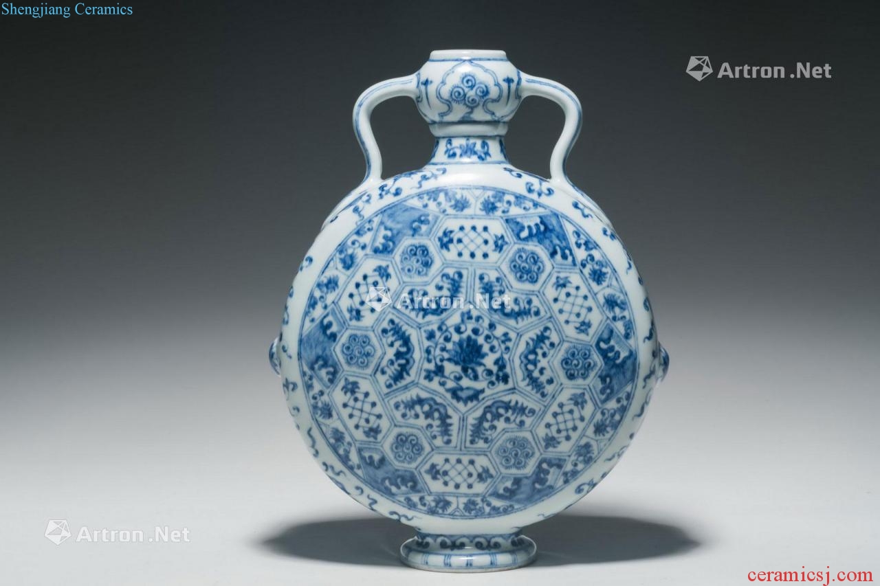 In the 18th century blue and white on bottles