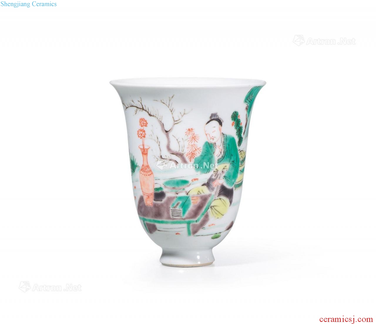 The qing emperor kangxi story lines bell cup colorful characters