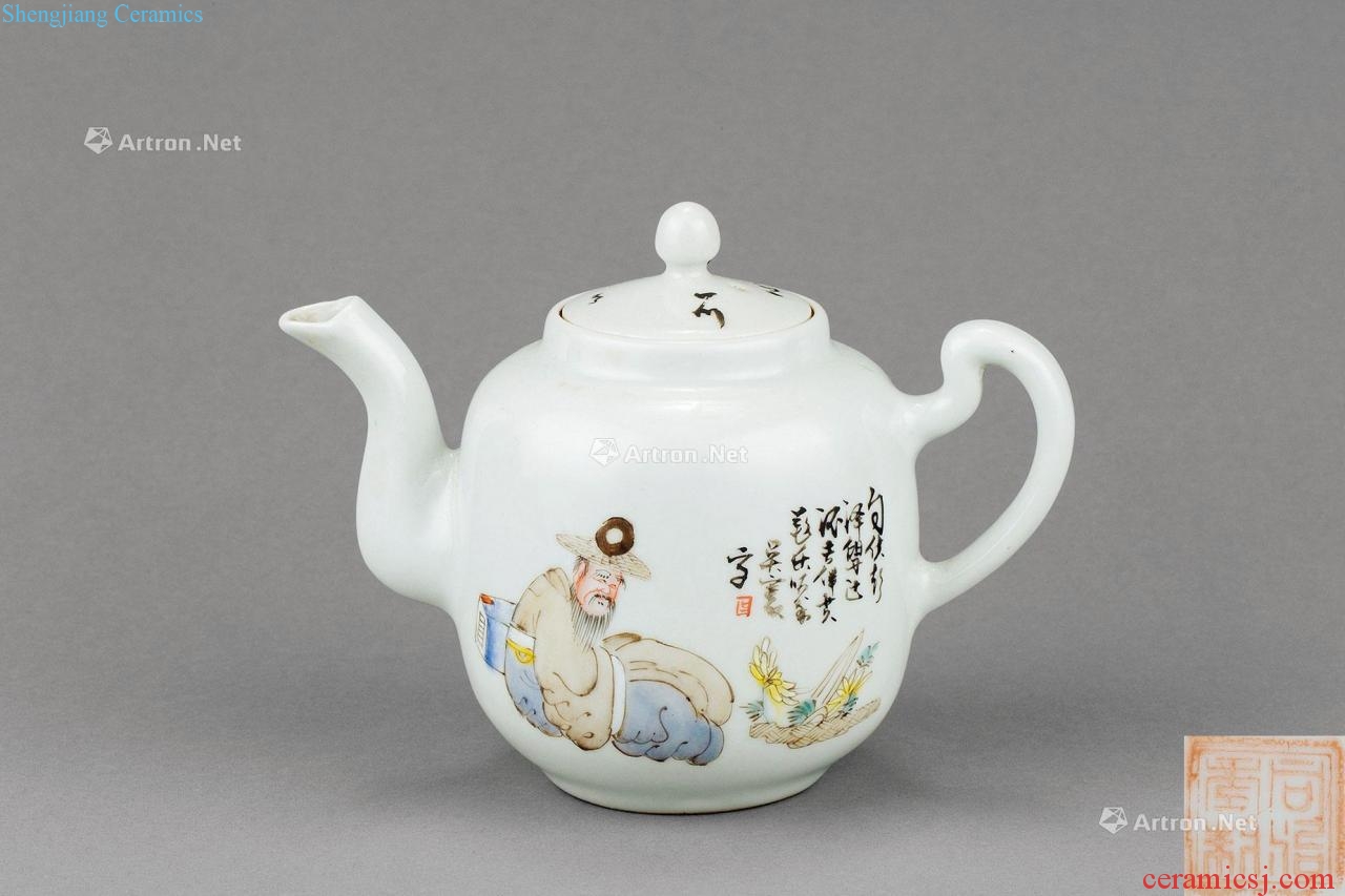 Pastel character lines in the qing dynasty the teapot