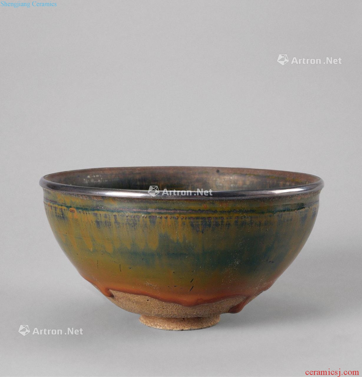 The southern song dynasty silvering mouth temmoku bowl