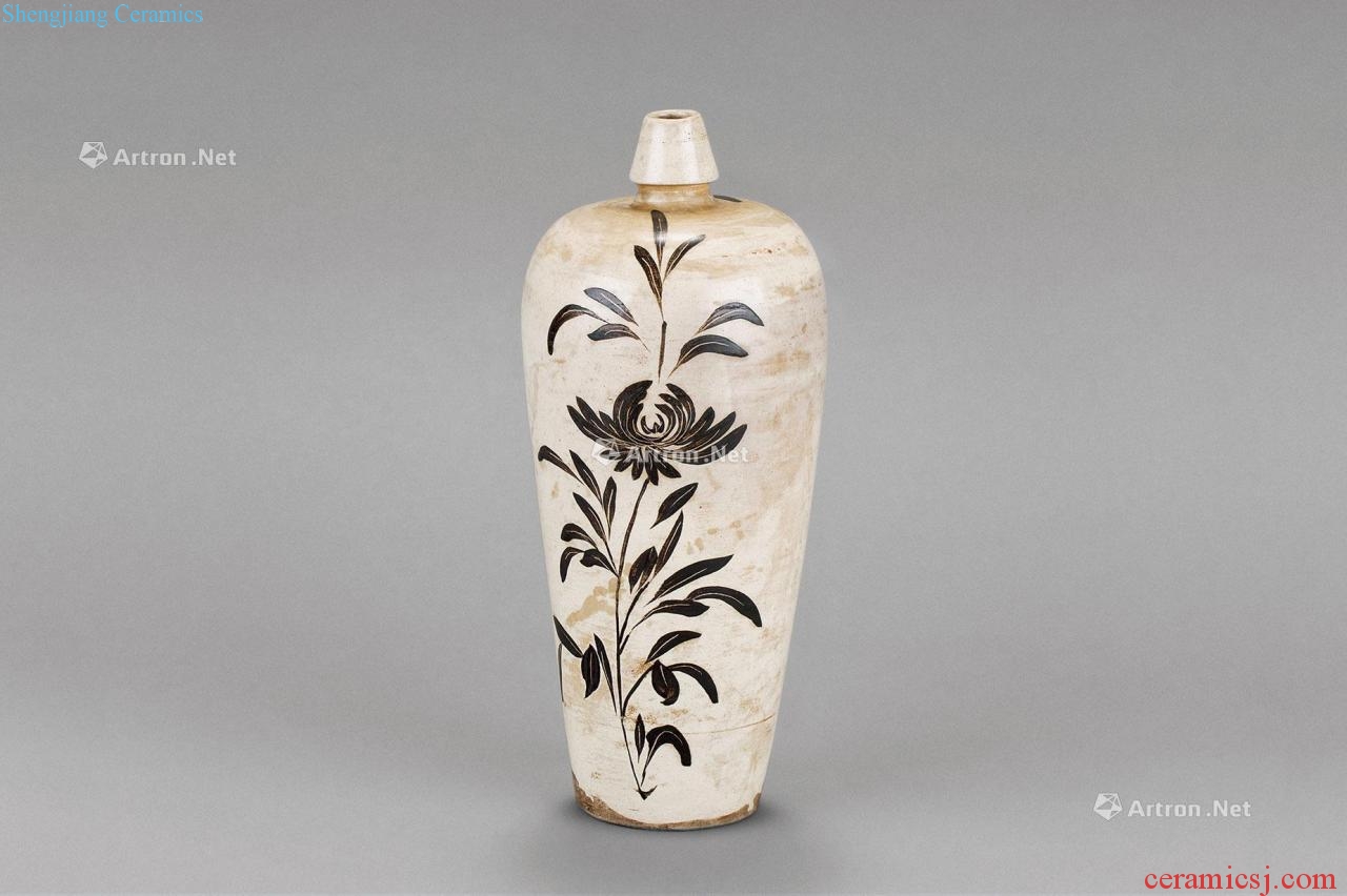 Magnetic state kiln in song dynasty flower grain bottle