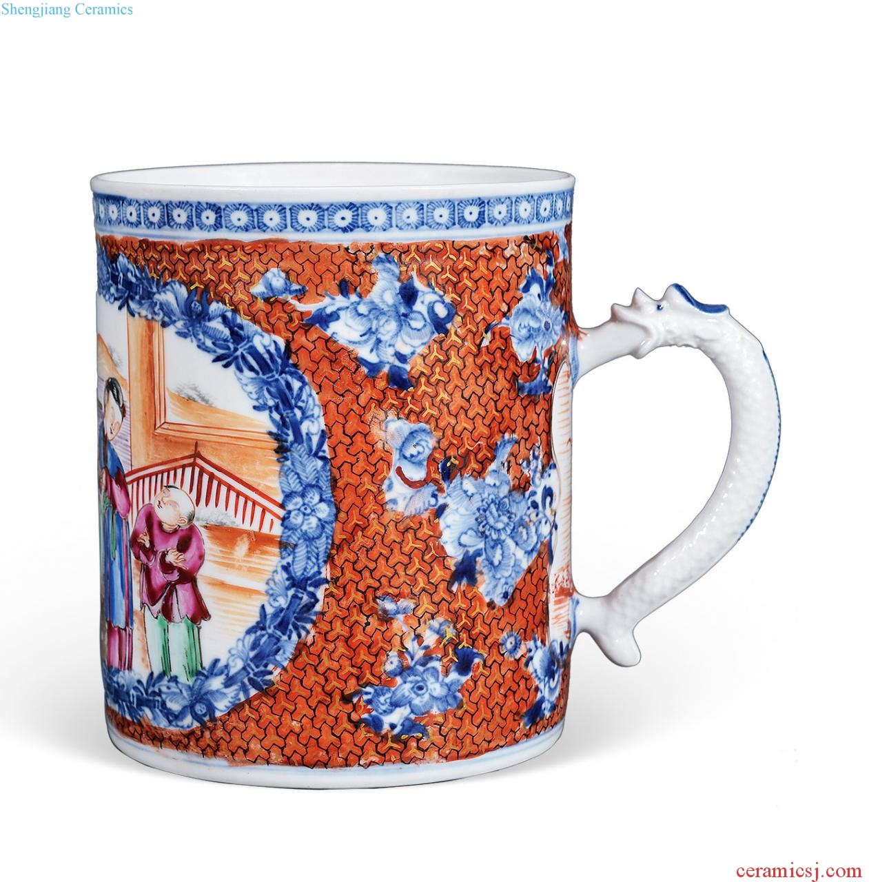 Qing qianlong porcelain enamel mugs