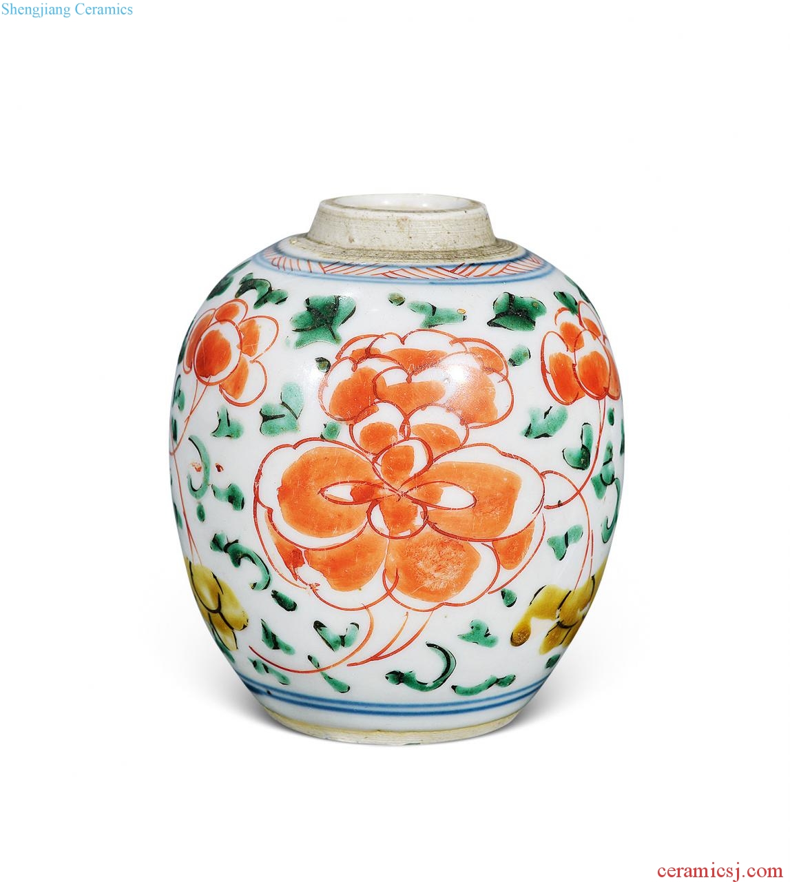 The qing emperor kangxi colorful flower pot