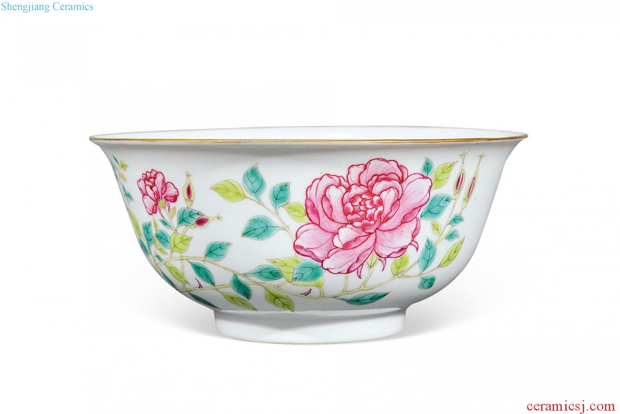 Clear pastel flower bowls