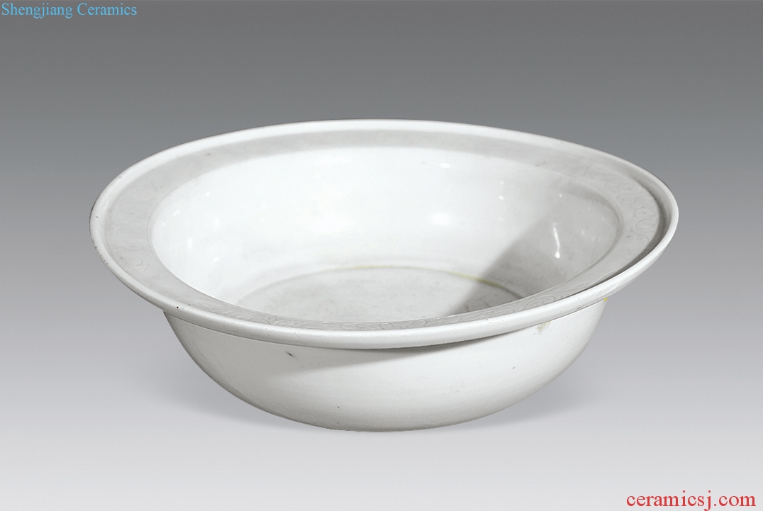 Ming White glazed dark moment fish grain fold along the basin