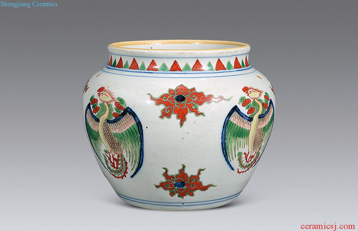 The qing emperor kangxi Colorful chicken porridge pot